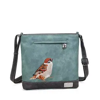 Hi-di-Hi 'Appetizer' crossbody bag  Aqua/D. Grey - APP20