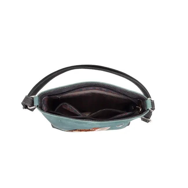 Hi-di-Hi 'Appetizer' crossbody bag  Aqua/D. Grey - APP20