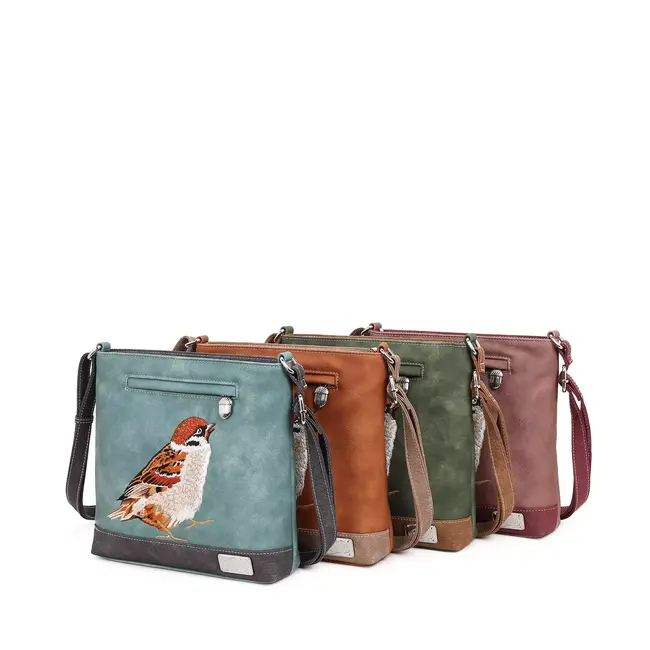 Hi-di-Hi 'Appetizer' crossbody bag  Aqua/D. Grey - APP20