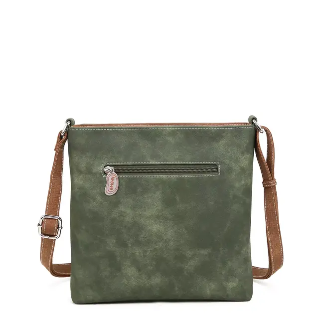 Hi-di-Hi 'Appetizer' crossbody bag  D.green/Cognac - APP21