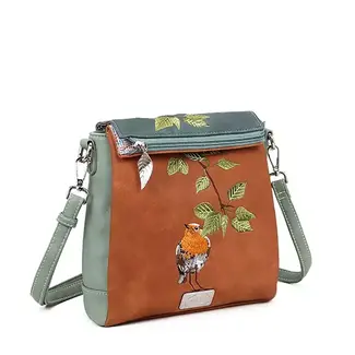 Hi-di-Hi 'Tweet'  - TT04 Cognac/D.blue/L.green