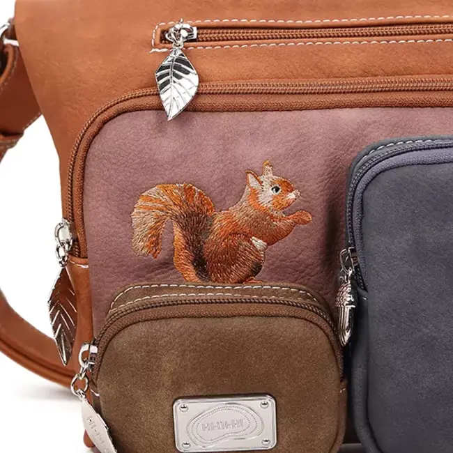 Hi-di-Hi 'Squirrel' SRL01 Cognac/Multicolor