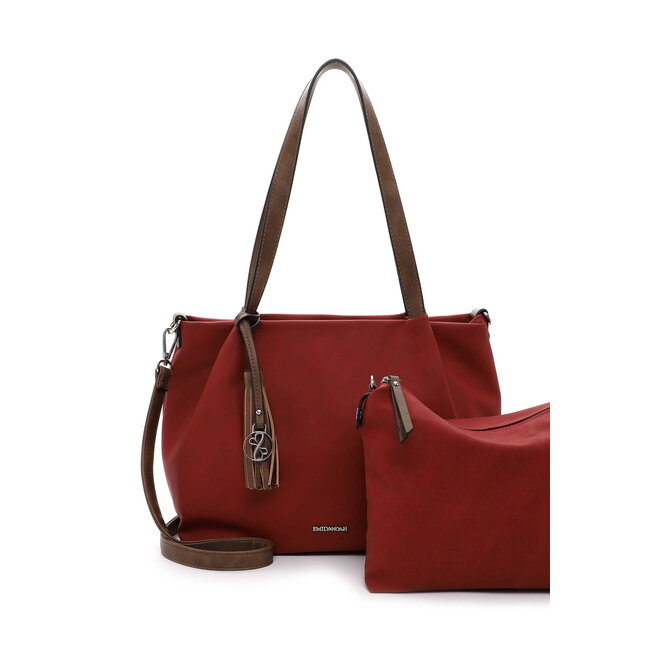 Emily & Noah 'Elke' 3 in 1 tas - Bordeaux/Bruin