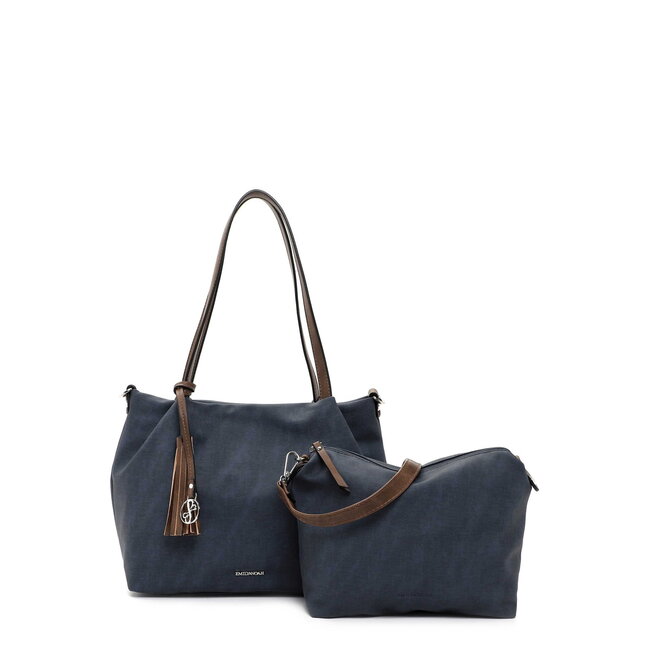 Emily & Noah 'Elke' 3 in 1 tas - Navy/Bruin