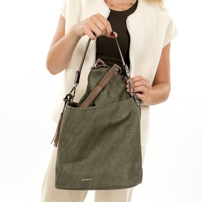 Emily & Noah 'Elke' Schoudertas - Olijf/Bruin