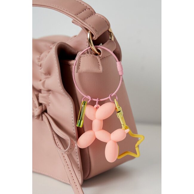Sleutel/Tashanger - 'Balloon Doggy' Roze