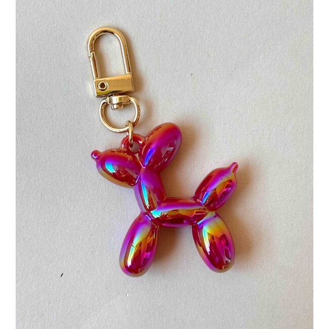 Sleutel/Tashanger - 'Balloon Dog' Rood