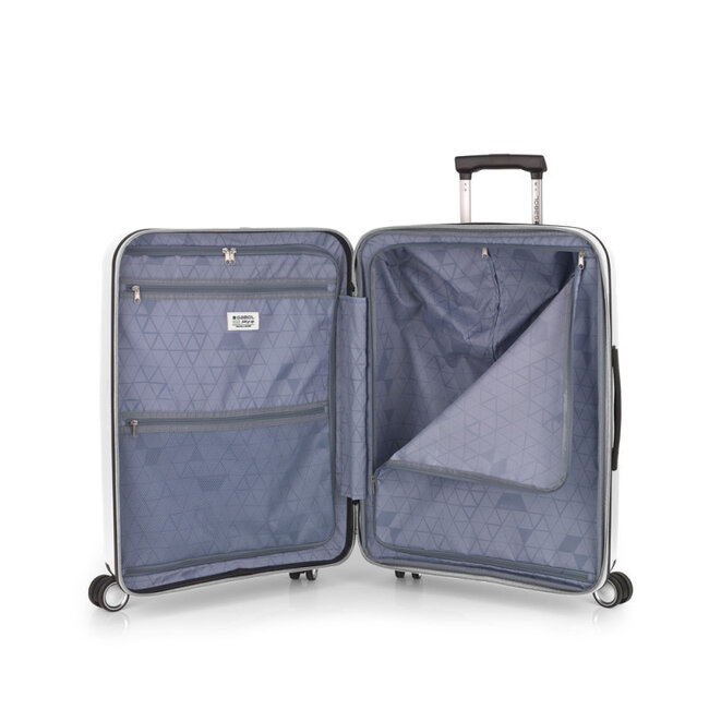 Gabol 'Brooklyn' Medium Trolley Expandable - Wit 65x45x27cm