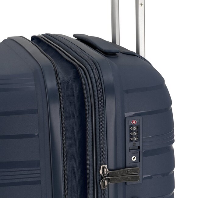 Gabol 'Kiba' Cabin Trolley Expandable - Navy 54x39x21/24cm