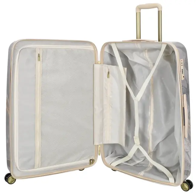 Charm London 'Travel' Large Trolley - Marmer Lichtgrijs 75x47x27cm
