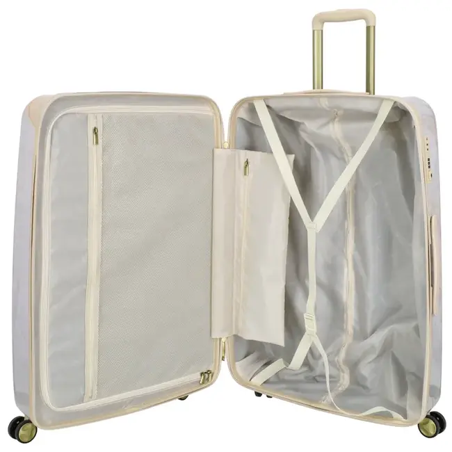 Charm London 'Travel' Large Trolley - Marmer Creme 75x47x27cm