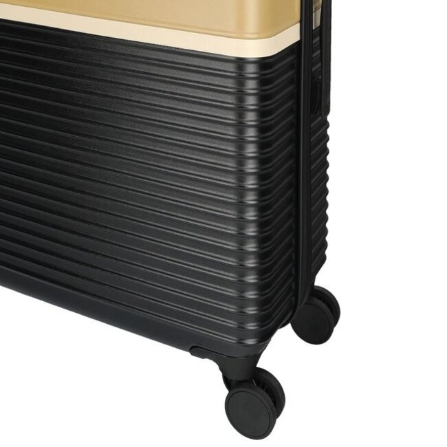 Enrico Benetti 'Princetown' Large Trolley - Zwart/Camel 75x52x30cm