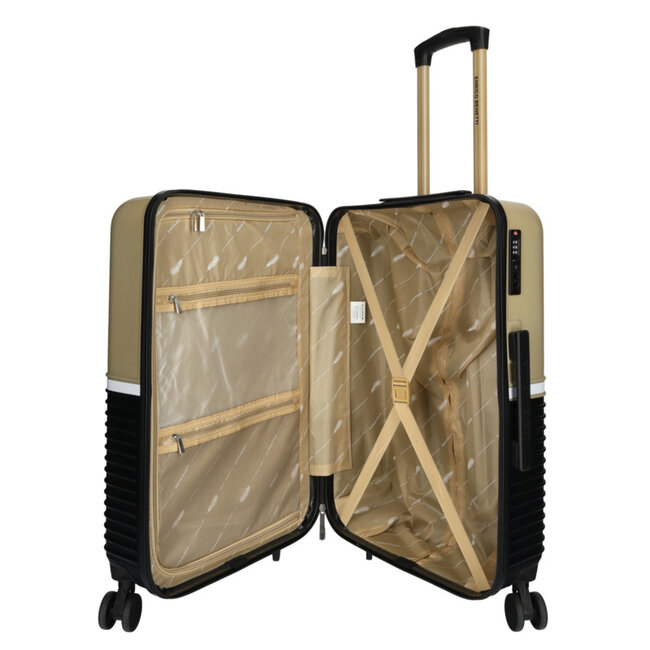 Enrico Benetti 'Princetown' Large Trolley - Zwart/Camel 75x52x30cm