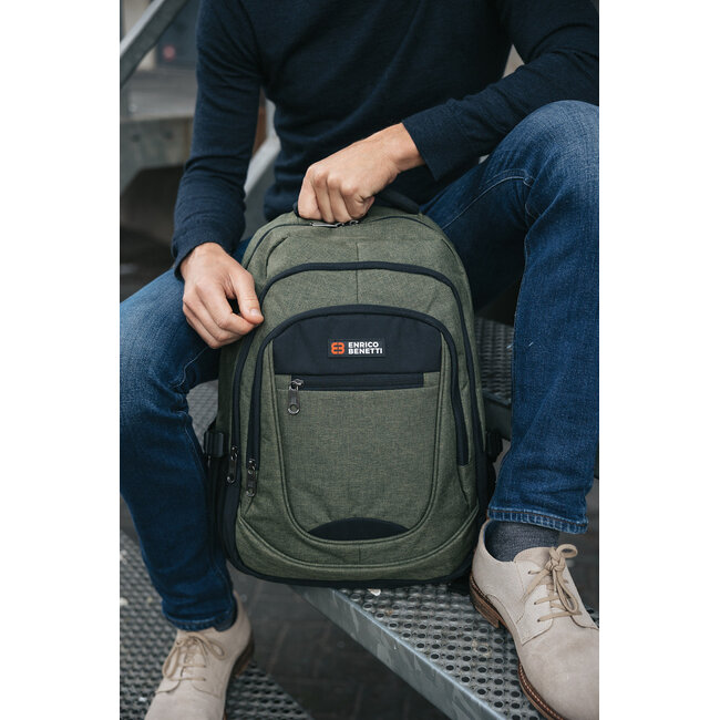 Enrico Benetti 'Hamburg' Laptop Rugzak - Olijf