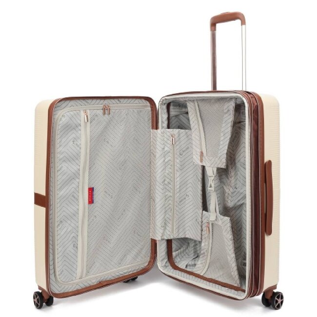 Decent 'Stella' 67x45x26/31cm Trolley  - Off white