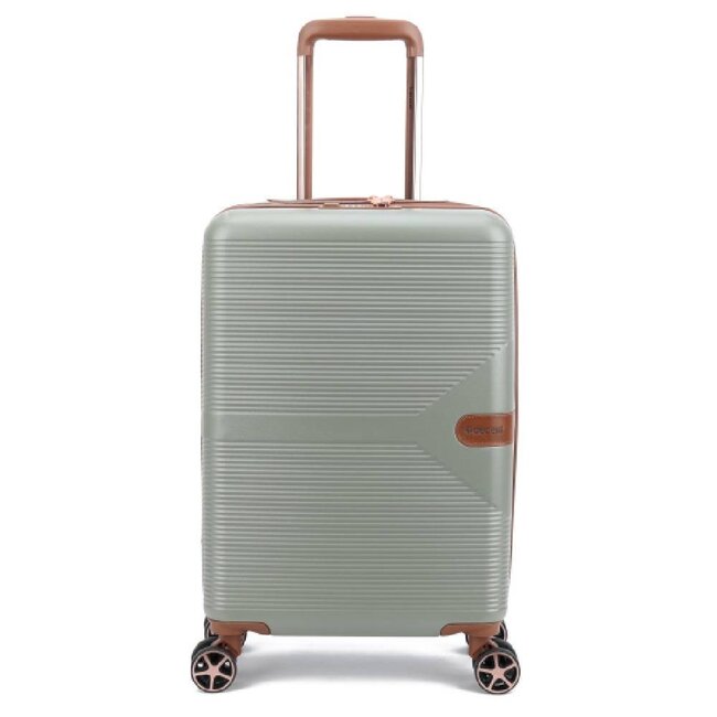 Decent 'Stella' 55x35x20cm Handbagage Trolley  - Groen