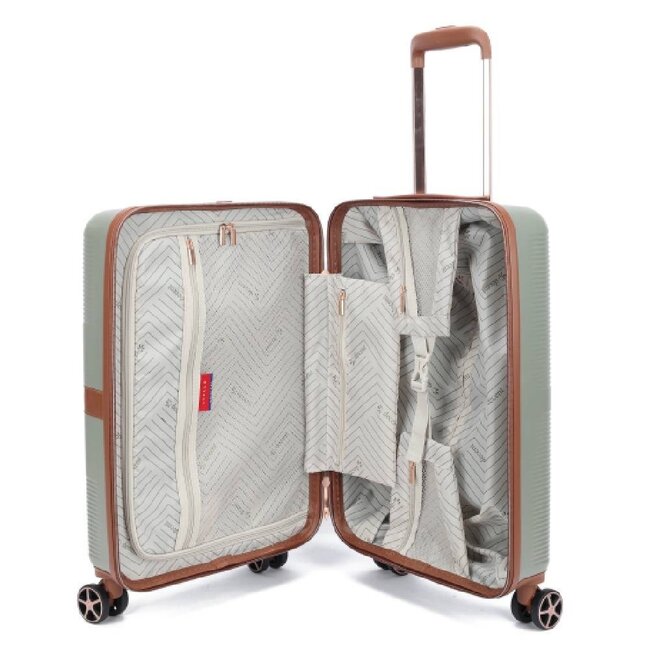 Decent 'Stella' 55x35x20cm Handbagage Trolley  - Groen