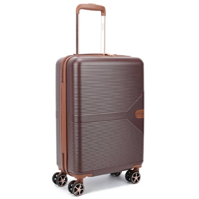 Decent 'Stella' 55x35x20cm Handbagage Trolley  - Bruin