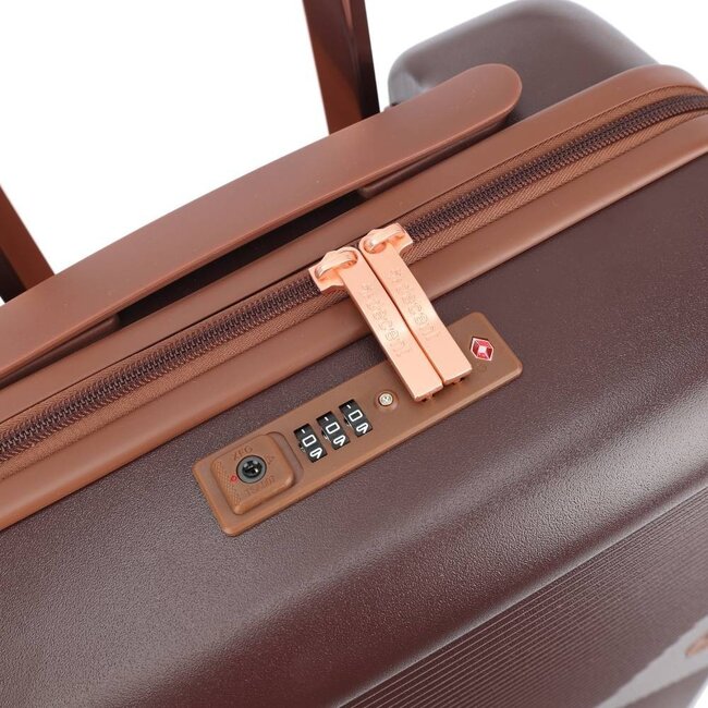 Decent 'Stella' 55x35x20cm Handbagage Trolley  - Bruin