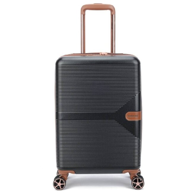 Decent 'Stella' 55x35x20cm Handbagage Trolley  - Zwart