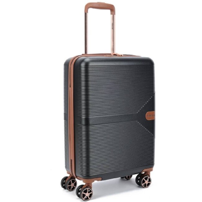 Decent 'Stella' 55x35x20cm Handbagage Trolley  - Zwart