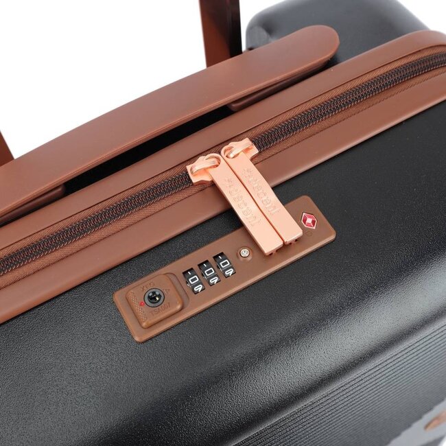 Decent 'Stella' 55x35x20cm Handbagage Trolley  - Zwart