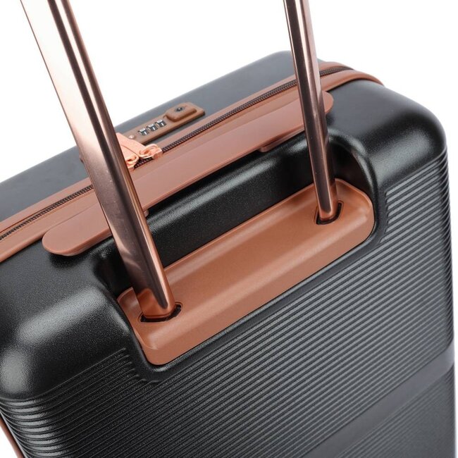 Decent 'Stella' 55x35x20cm Handbagage Trolley  - Zwart