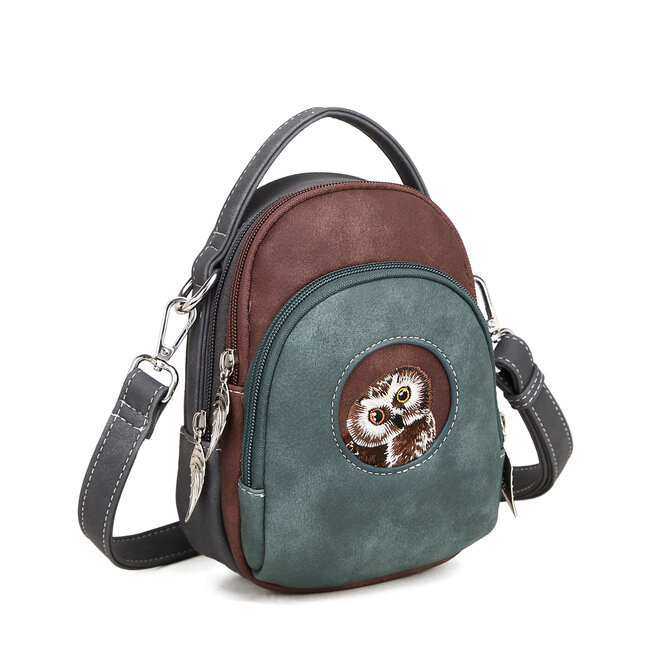 Hi-di-Hi 'Ditty' crossbody bag D.Blue/Purple/D.Grey - DIT04