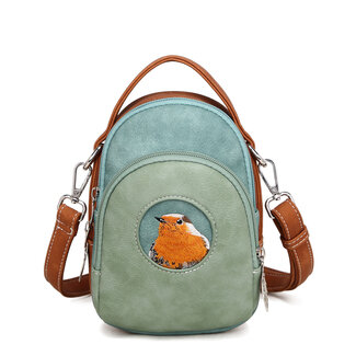Hi-di-Hi 'Ditty' crossbody bag L.Green/Aqua/Cognac - DIT03 Hi-di-Hi 'Ditty' crossbody bag L.Green/Aqua/Cognac - DIT03