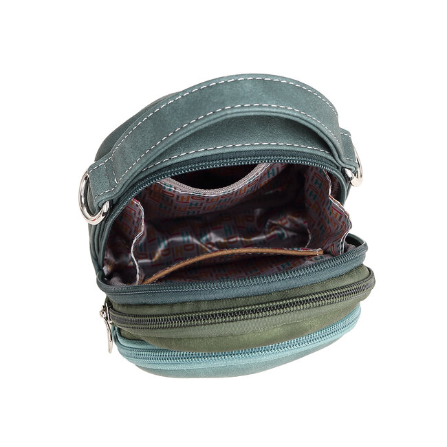 Hi-di-Hi 'Ditty' crossbody bag  Aqua/D.Green/D.Blue - DIT02