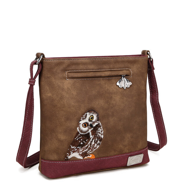 Hi-di-Hi 'Appetizer' crossbody bag  D.Brown/Purple - APP26