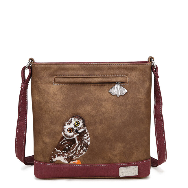 Hi-di-Hi 'Appetizer' crossbody bag  D.Brown/Purple - APP26