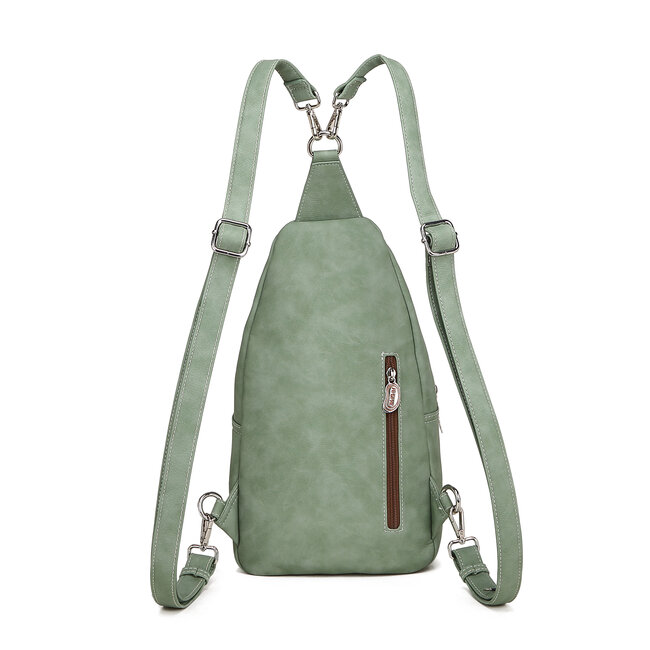 Hi-di-Hi 'Wander' slingbag/backpack L.Green/Aqua - WA02