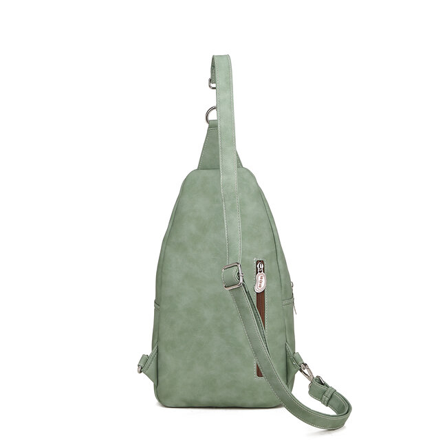 Hi-di-Hi 'Wander' slingbag/backpack L.Green/Aqua - WA02