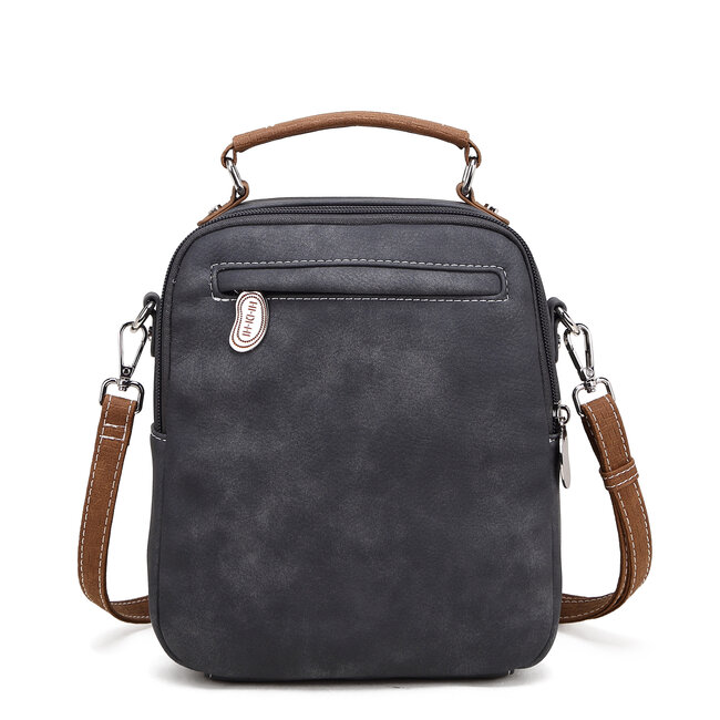 Hi-di-Hi 'Traveller' hand/shoulder bag D.Grey/D.Brown - TRV16