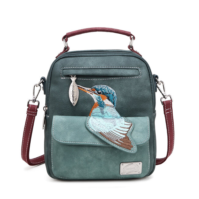 Hi-di-Hi 'Traveller' hand/shoulder bag D.Blue/Aqua - TRV14