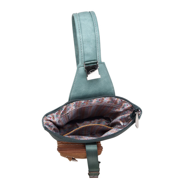 Hi-di-Hi 'Drummer' Slingbag/Backpack D.Blue/Aqua - DR06