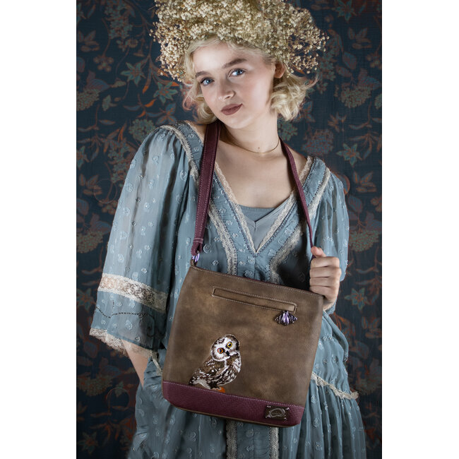 Hi-di-Hi 'Appetizer' crossbody bag  D.Brown/Purple - APP26