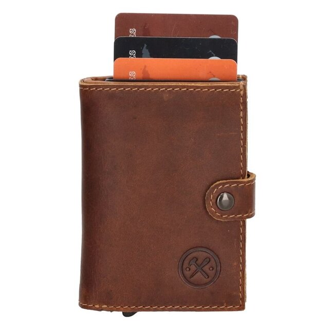 Hide & Stitches Hide & Stitches Japura Safetywallet - Cognac