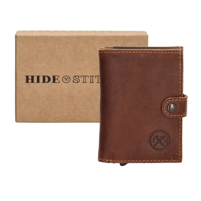 Hide & Stitches Hide & Stitches Japura Safetywallet - Cognac