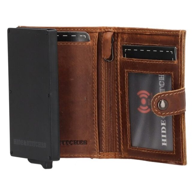 Hide & Stitches Hide & Stitches Japura Safetywallet - Cognac