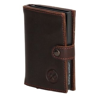 Hide & Stitches Hide & Stitches Japura Safetywallet - Donkerbruin