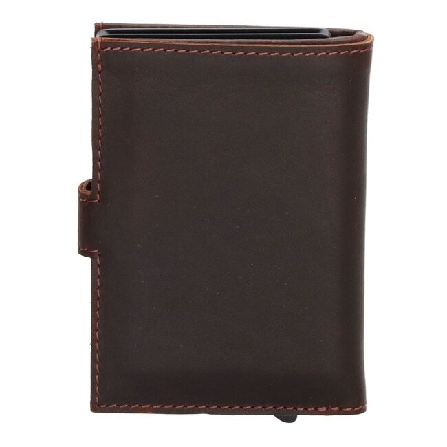 Hide & Stitches Hide & Stitches Japura Safetywallet - Donkerbruin