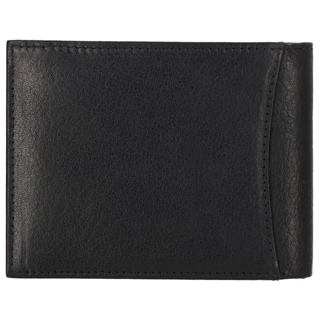 Hide & Stitches Hide & Stitches Da Vinci Billfold portemonnee - Zwart