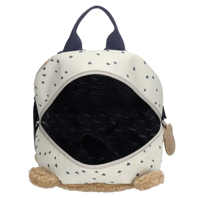 Zebra 'Buddies'  Beige/Blauw -  Rugzak