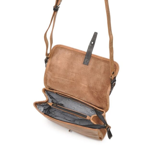 Berba bags & wallets 'Kleptas' 827-676-71 Coffee - Bonneville Collectie