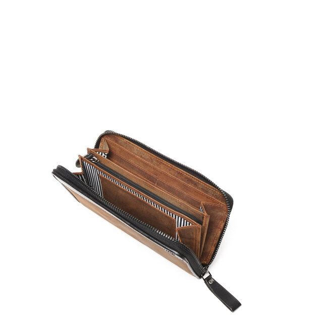 Berba bags & wallets Portemonnee Large 827-188-79 Coffee - Bonneville Collectie