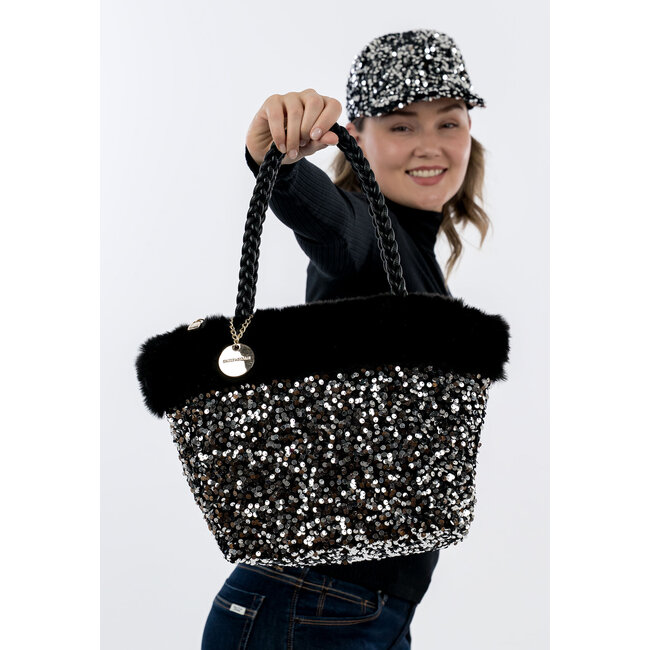 Emily & Noah 'Hara' Schoudertas/Handtas Large - Silver