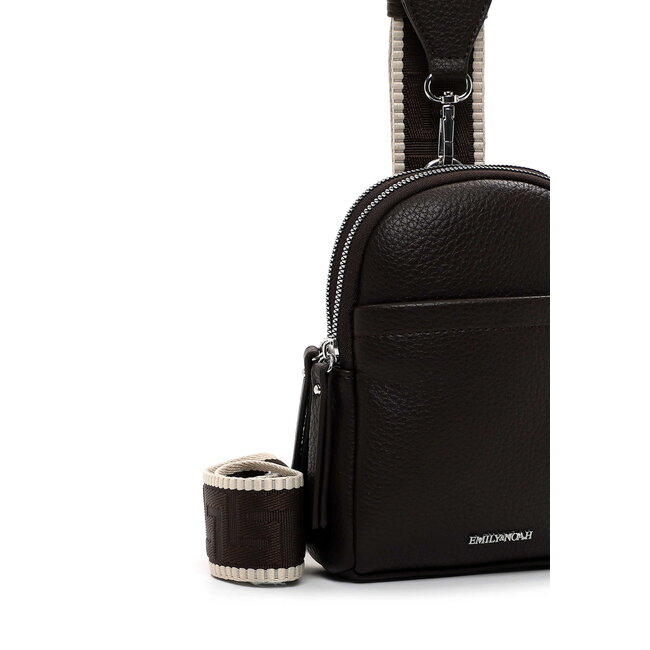 Emily & Noah 'Elena' Small Crossbody/Slingbag Bruin