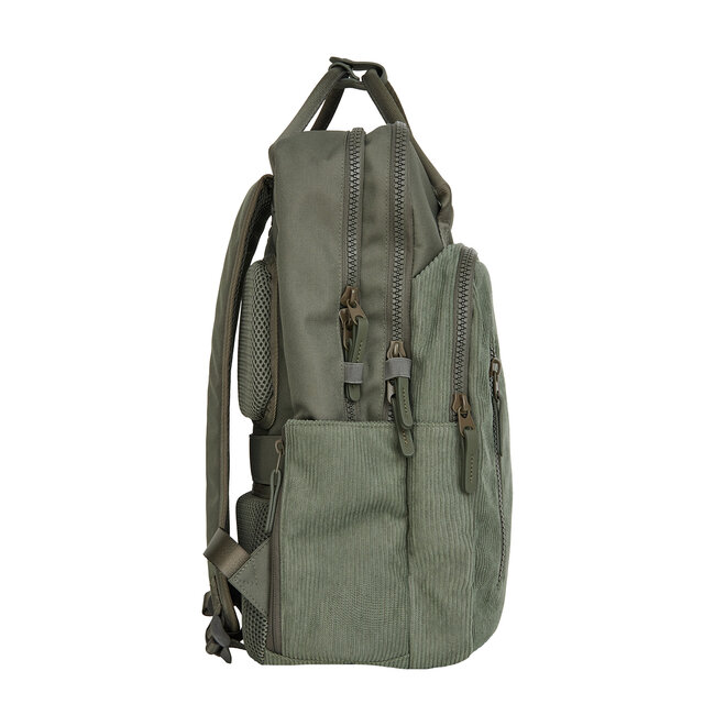 New Rebels 'Ribbi' Milwaukee Rugzak - 15.6 inch Laptopvak  - Sage groen